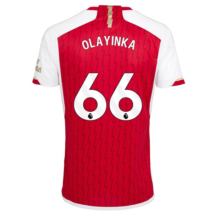 Hombre Camiseta James Olayinka #66 Rojo 1ª Equipación 2023/24 La Camisa Perú