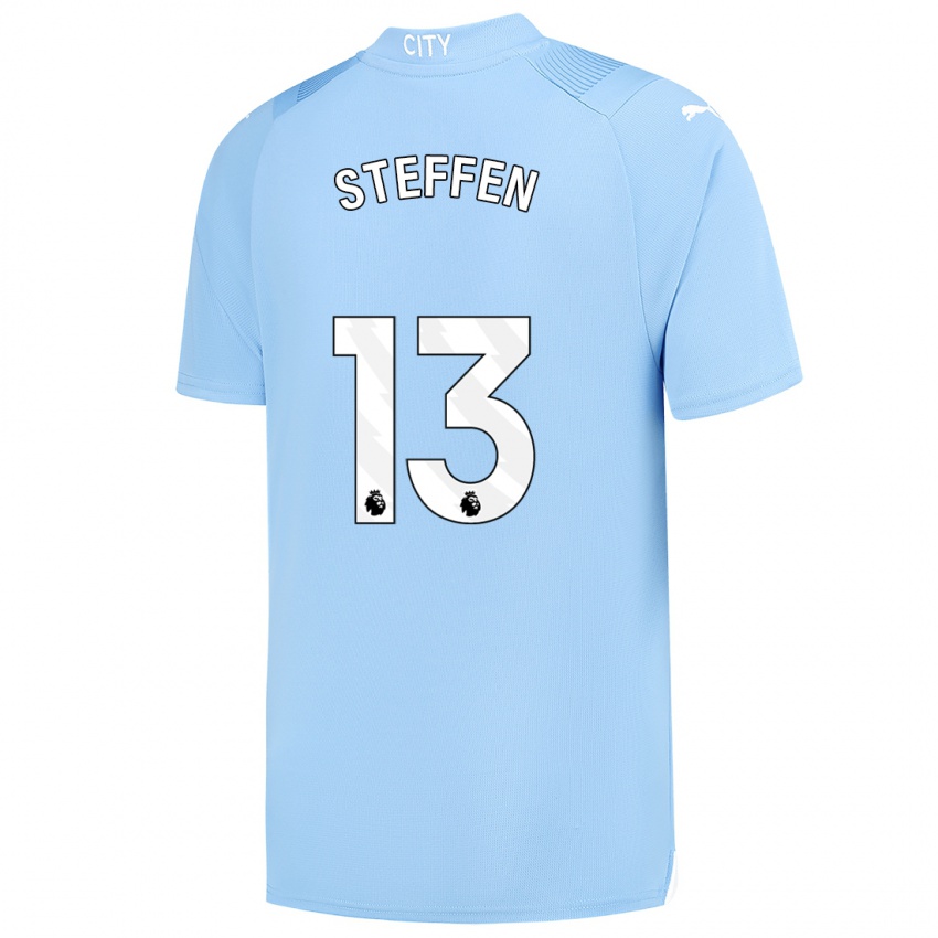 Hombre Camiseta Zack Steffen #13 Azul Claro 1ª Equipación 2023/24 La Camisa Perú