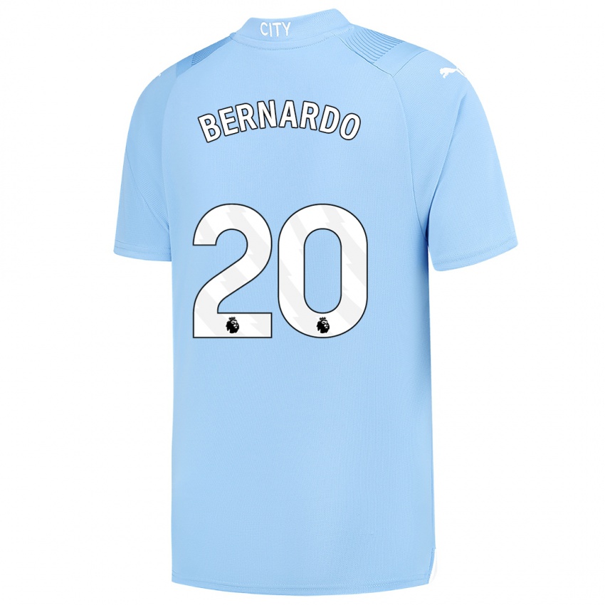 Hombre Camiseta Bernardo Silva #20 Azul Claro 1ª Equipación 2023/24 La Camisa Perú