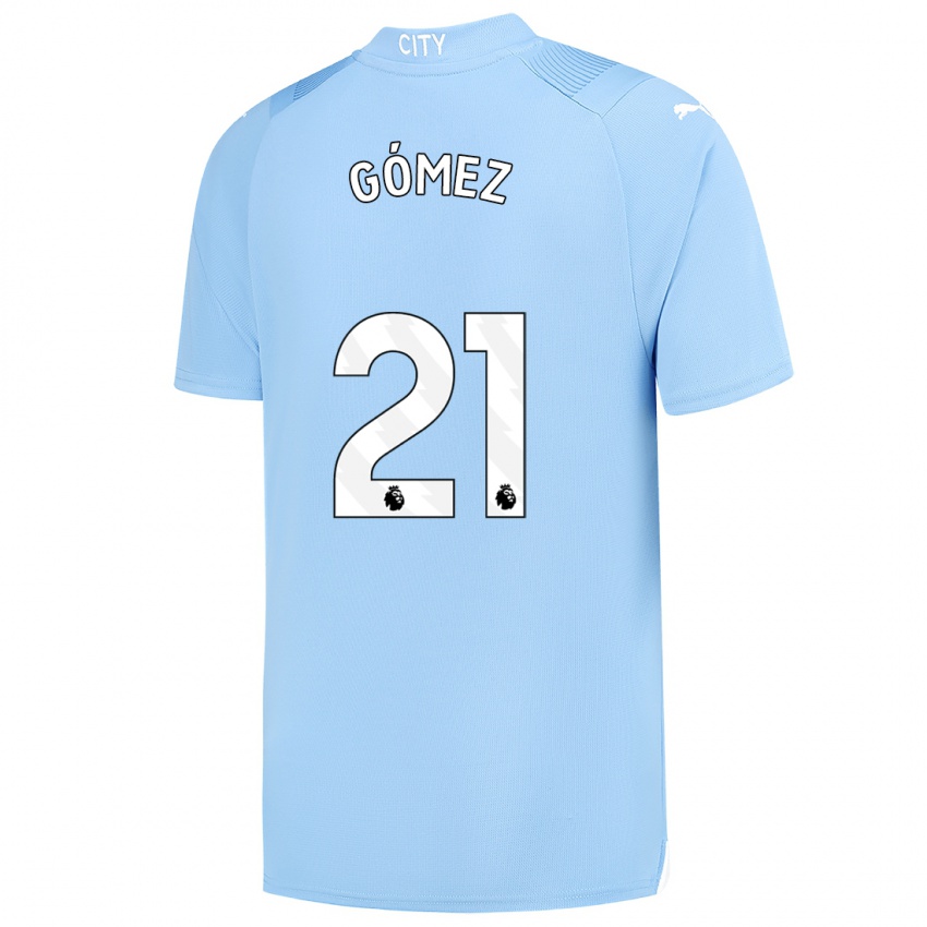 Hombre Camiseta Sergio Gómez #21 Azul Claro 1ª Equipación 2023/24 La Camisa Perú