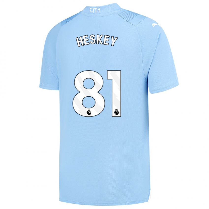 Hombre Camiseta Jaden Heskey #81 Azul Claro 1ª Equipación 2023/24 La Camisa Perú