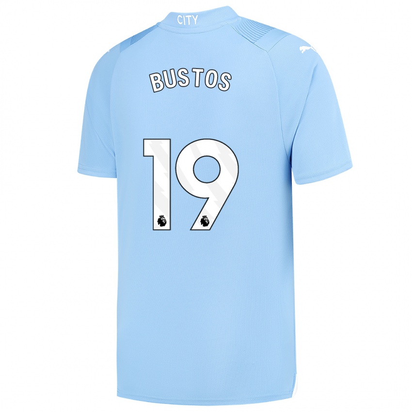 Hombre Camiseta Nahuel Bustos #19 Azul Claro 1ª Equipación 2023/24 La Camisa Perú