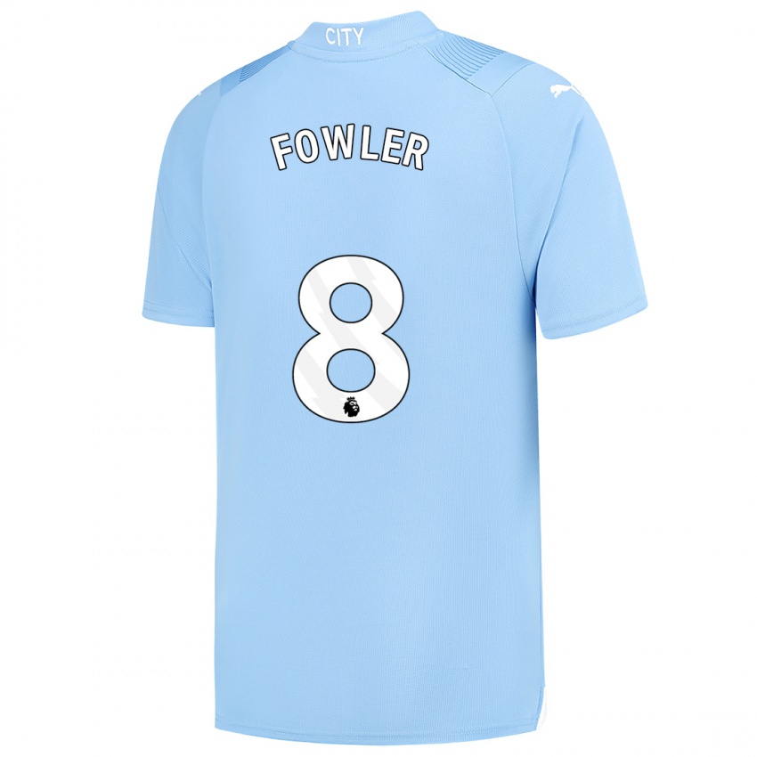 Hombre Camiseta Mary Fowler #8 Azul Claro 1ª Equipación 2023/24 La Camisa Perú