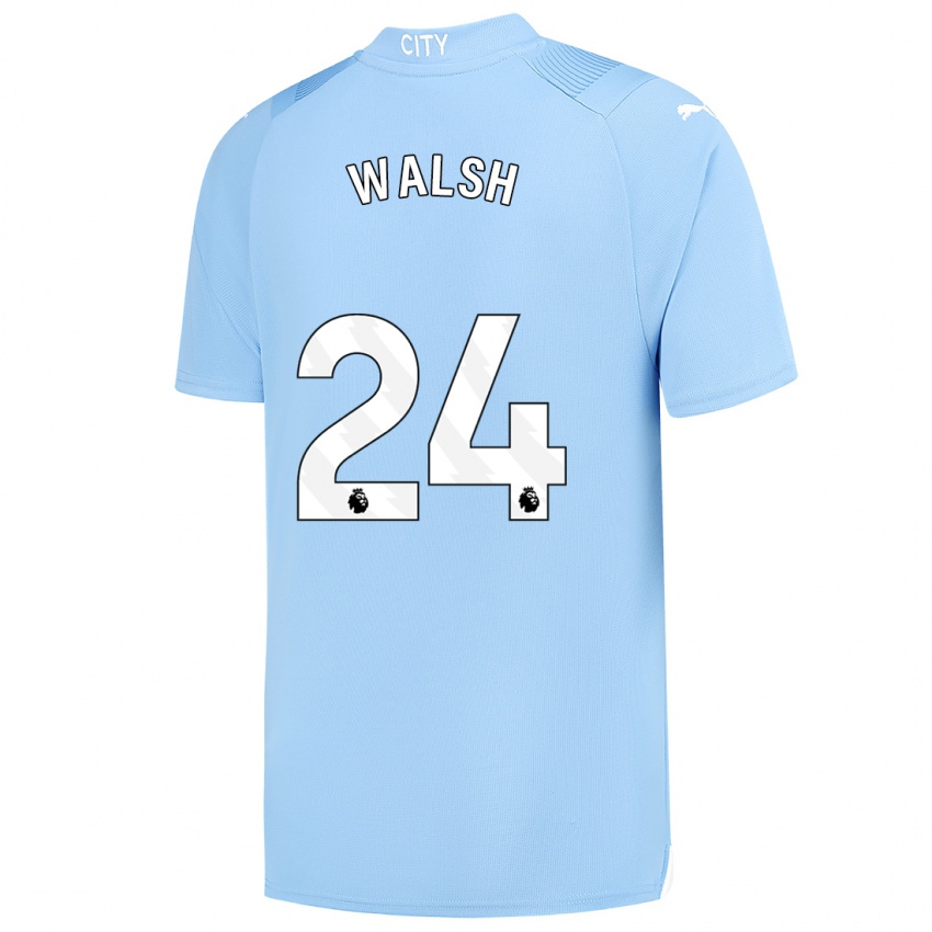 Hombre Camiseta Keira Walsh #24 Azul Claro 1ª Equipación 2023/24 La Camisa Perú