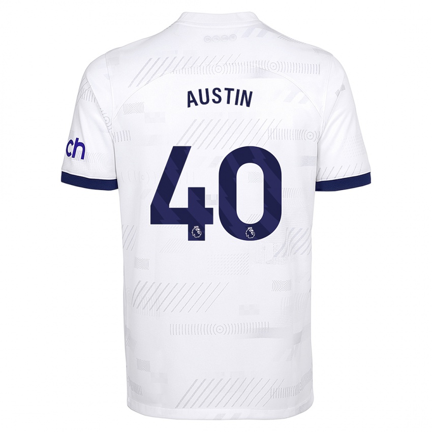 Hombre Camiseta Brandon Austin #40 Blanco 1ª Equipación 2023/24 La Camisa Perú