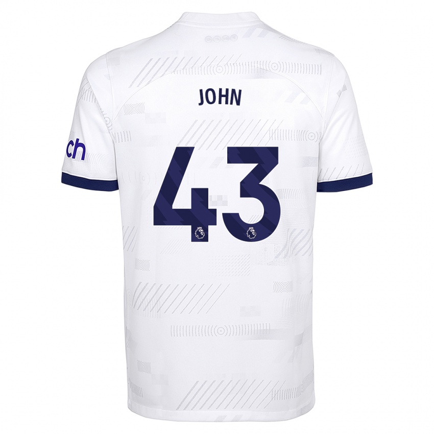 Hombre Camiseta Nile John #43 Blanco 1ª Equipación 2023/24 La Camisa Perú