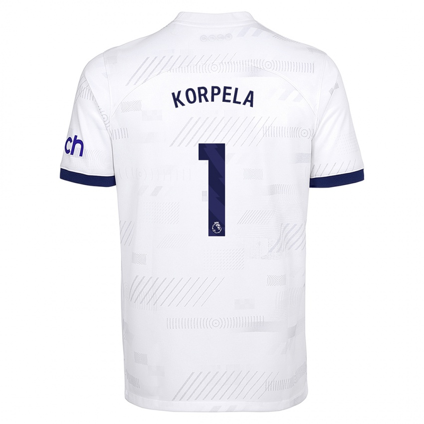 Hombre Camiseta Tinja-Riikka Korpela #1 Blanco 1ª Equipación 2023/24 La Camisa Perú