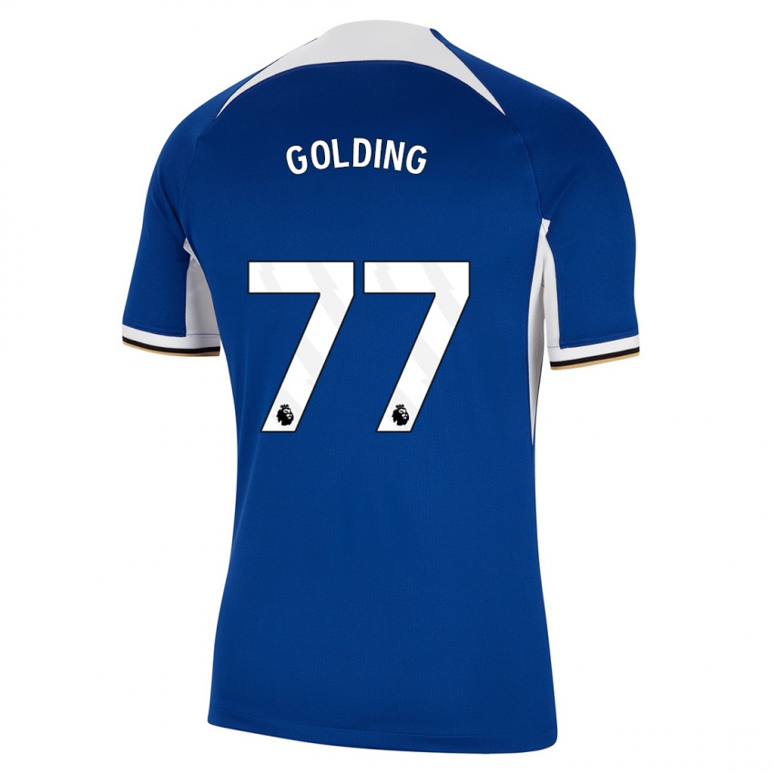 Hombre Camiseta Michael Golding #77 Azul 1ª Equipación 2023/24 La Camisa Perú