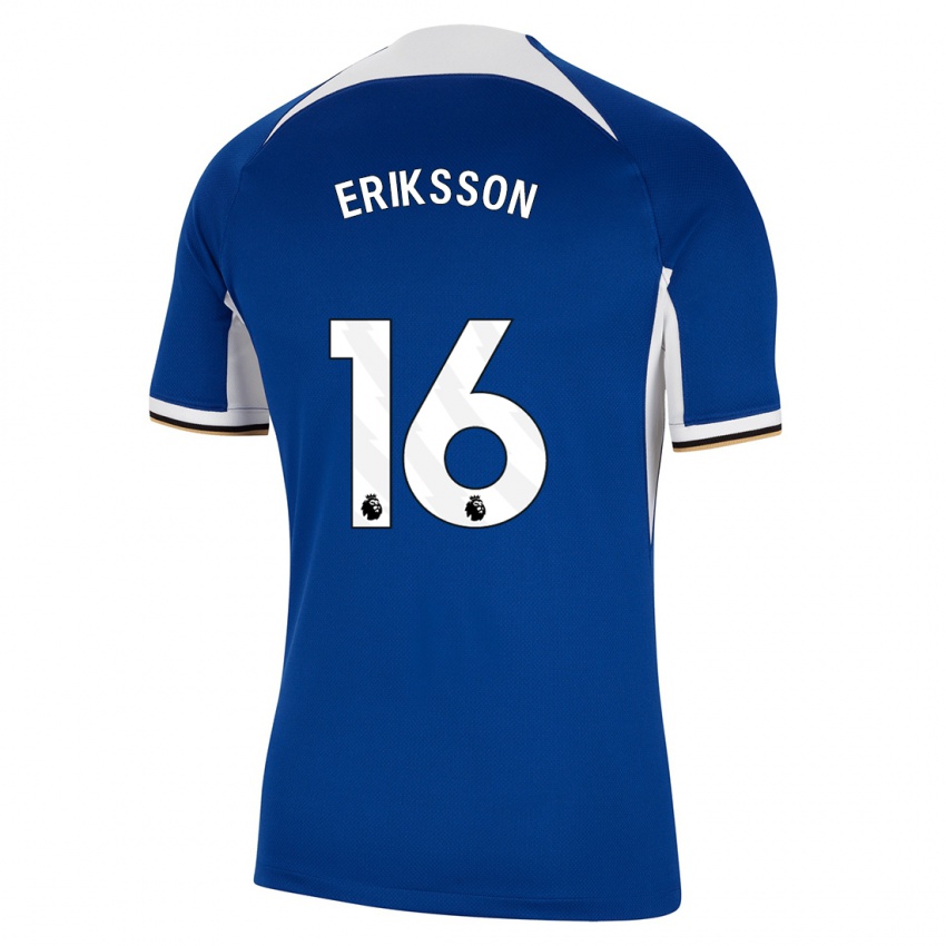 Hombre Camiseta Magdalena Eriksson #16 Azul 1ª Equipación 2023/24 La Camisa Perú