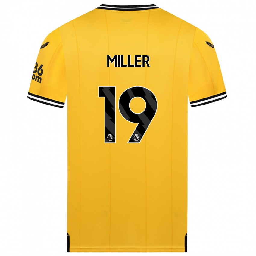 Hombre Camiseta Ali Miller #19 Amarillo 1ª Equipación 2023/24 La Camisa Perú