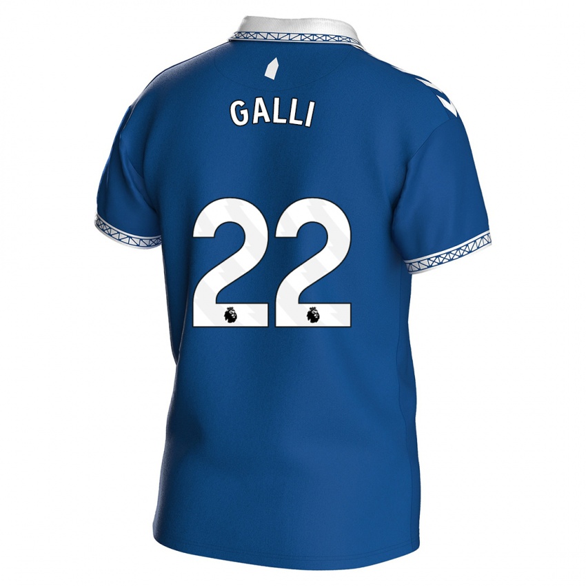 Hombre Camiseta Aurora Galli #22 Azul Real 1ª Equipación 2023/24 La Camisa Perú