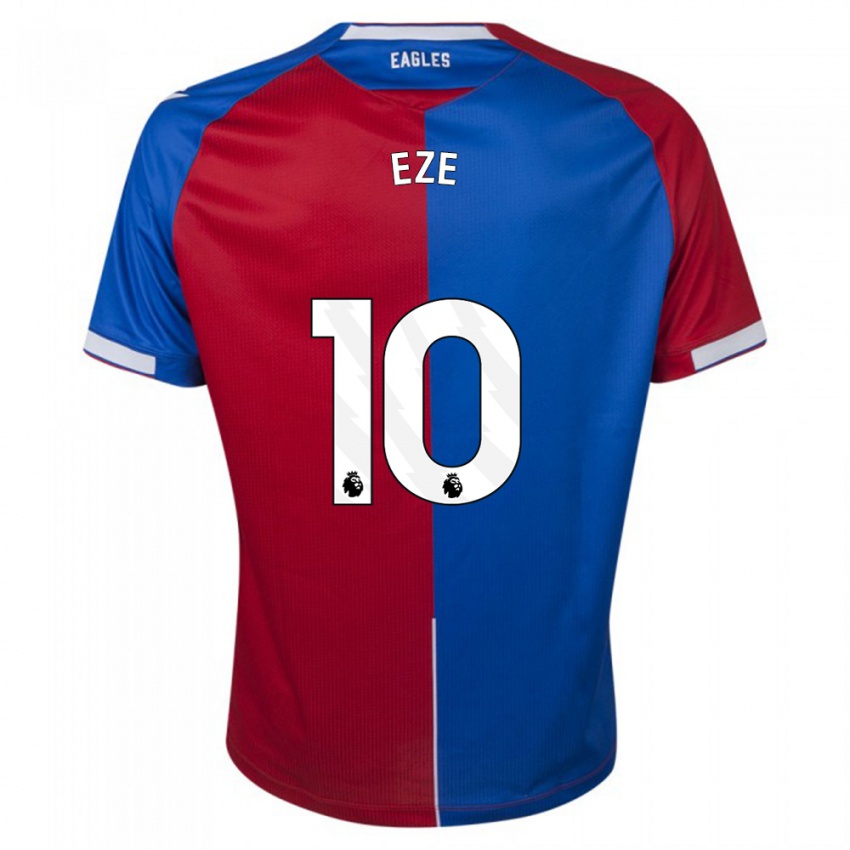 Hombre Camiseta Eberechi Eze #10 Rojo Azul 1ª Equipación 2023/24 La Camisa Perú