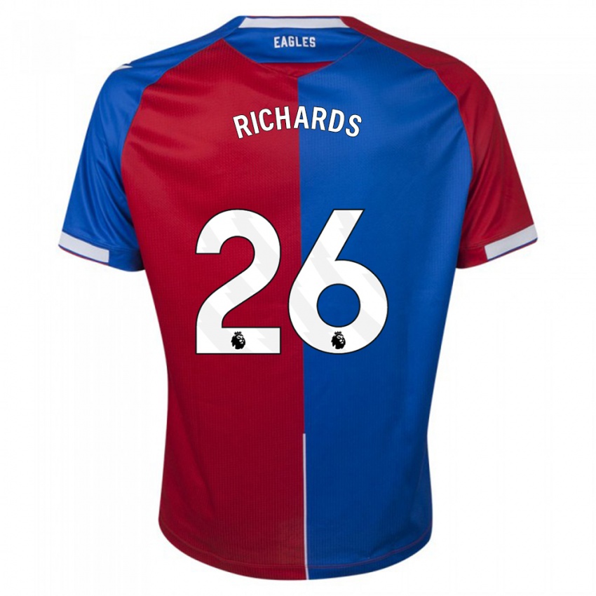 Hombre Camiseta Chris Richards #26 Rojo Azul 1ª Equipación 2023/24 La Camisa Perú