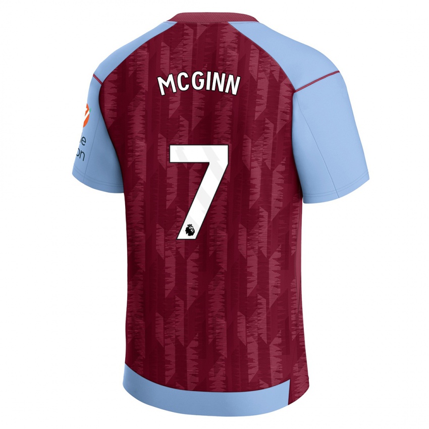 Hombre Camiseta John Mcginn #7 Azul Claro 1ª Equipación 2023/24 La Camisa Perú