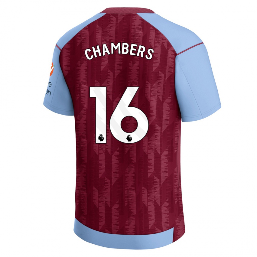 Hombre Camiseta Calum Chambers #16 Azul Claro 1ª Equipación 2023/24 La Camisa Perú