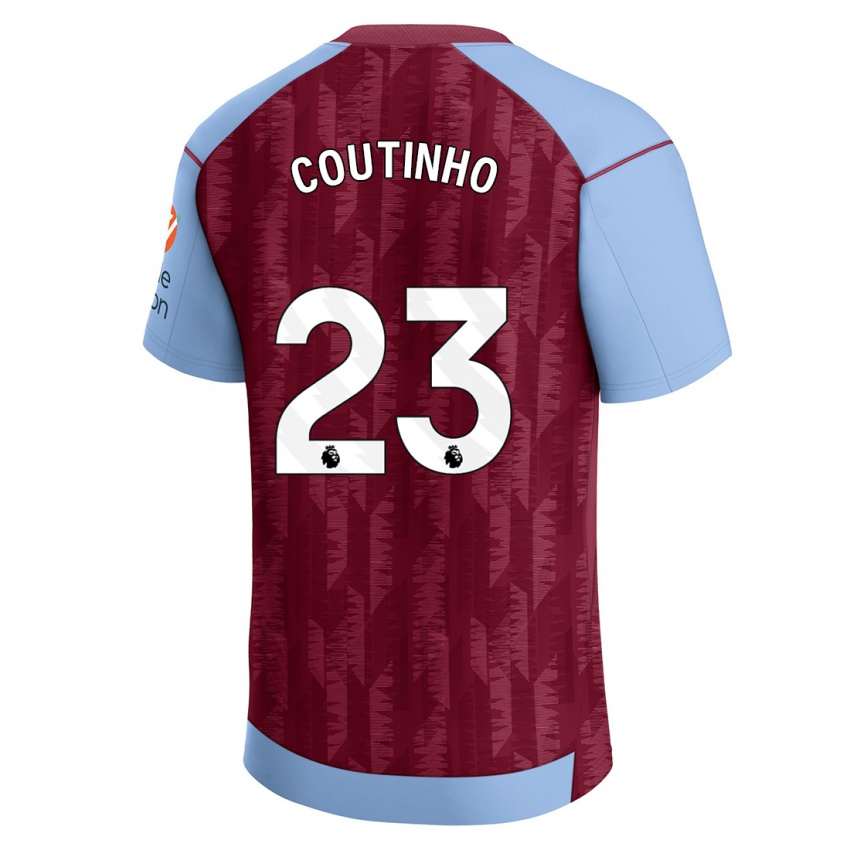 Hombre Camiseta Philippe Coutinho #23 Azul Claro 1ª Equipación 2023/24 La Camisa Perú