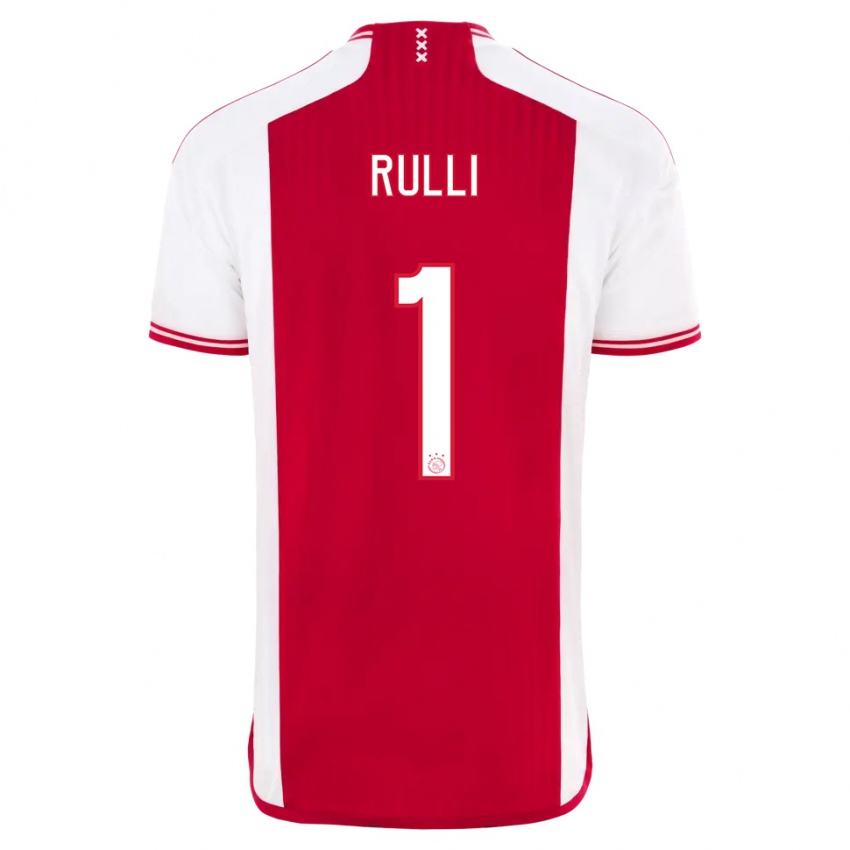 Hombre Camiseta Geronimo Rulli #1 Rojo Blanco 1ª Equipación 2023/24 La Camisa Perú