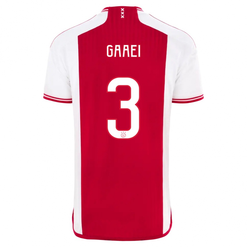 Hombre Camiseta Anton Gaaei #3 Rojo Blanco 1ª Equipación 2023/24 La Camisa Perú