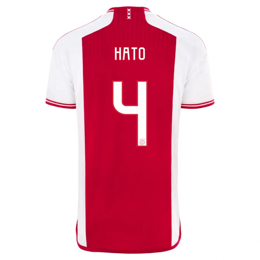 Hombre Camiseta Jorrel Hato #4 Rojo Blanco 1ª Equipación 2023/24 La Camisa Perú