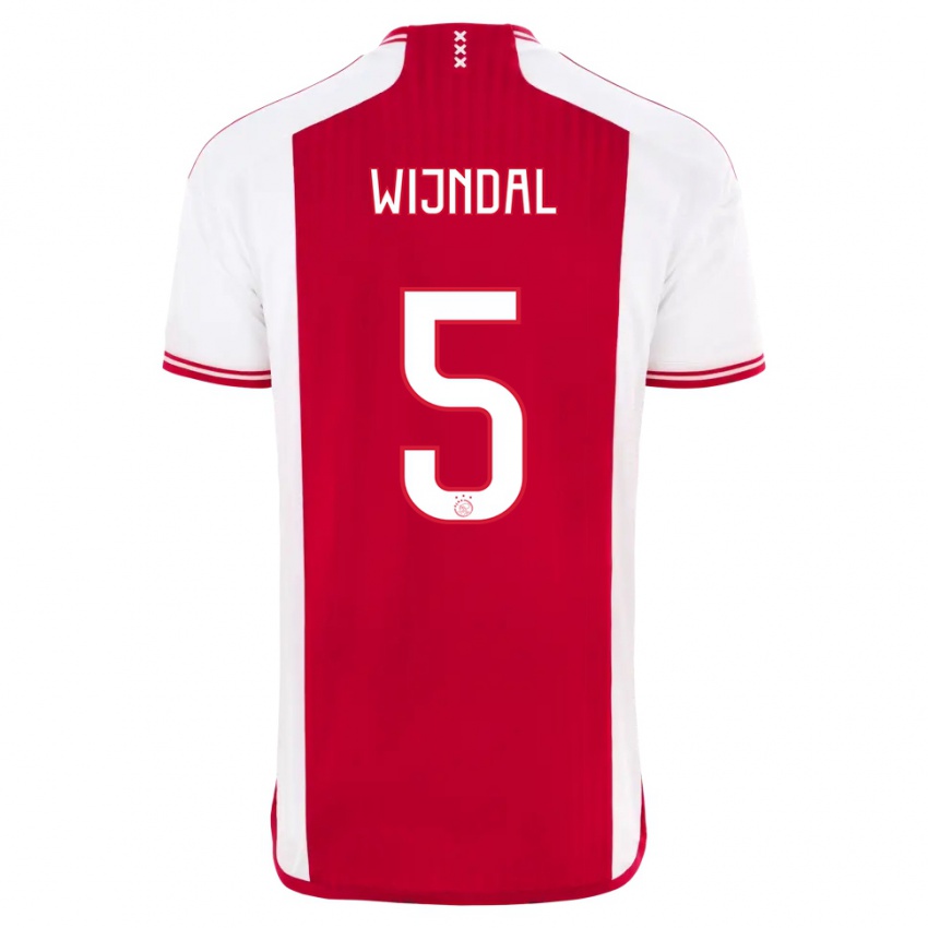 Hombre Camiseta Owen Wijndal #5 Rojo Blanco 1ª Equipación 2023/24 La Camisa Perú