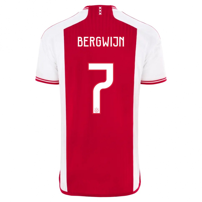 Hombre Camiseta Steven Bergwijn #7 Rojo Blanco 1ª Equipación 2023/24 La Camisa Perú