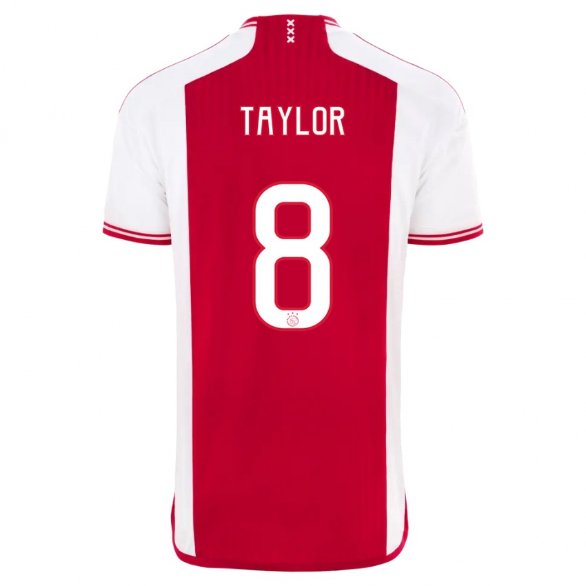 Hombre Camiseta Kenneth Taylor #8 Rojo Blanco 1ª Equipación 2023/24 La Camisa Perú