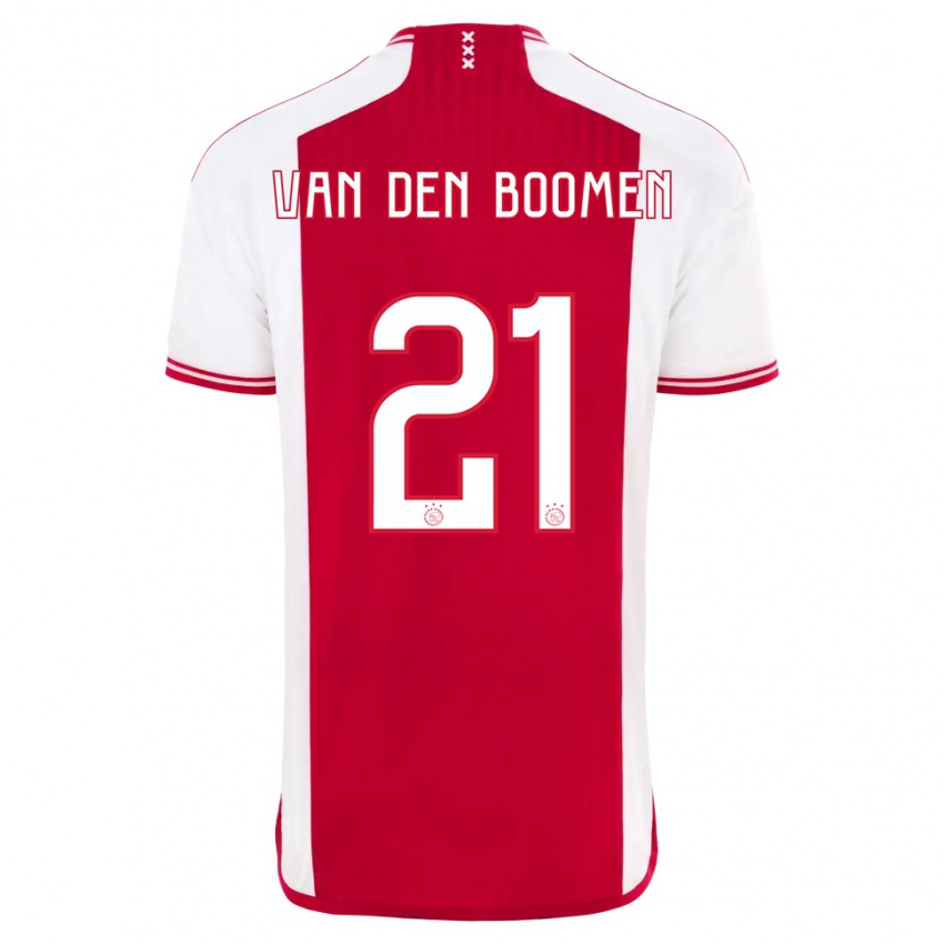 Hombre Camiseta Branco Van Den Boomen #21 Rojo Blanco 1ª Equipación 2023/24 La Camisa Perú