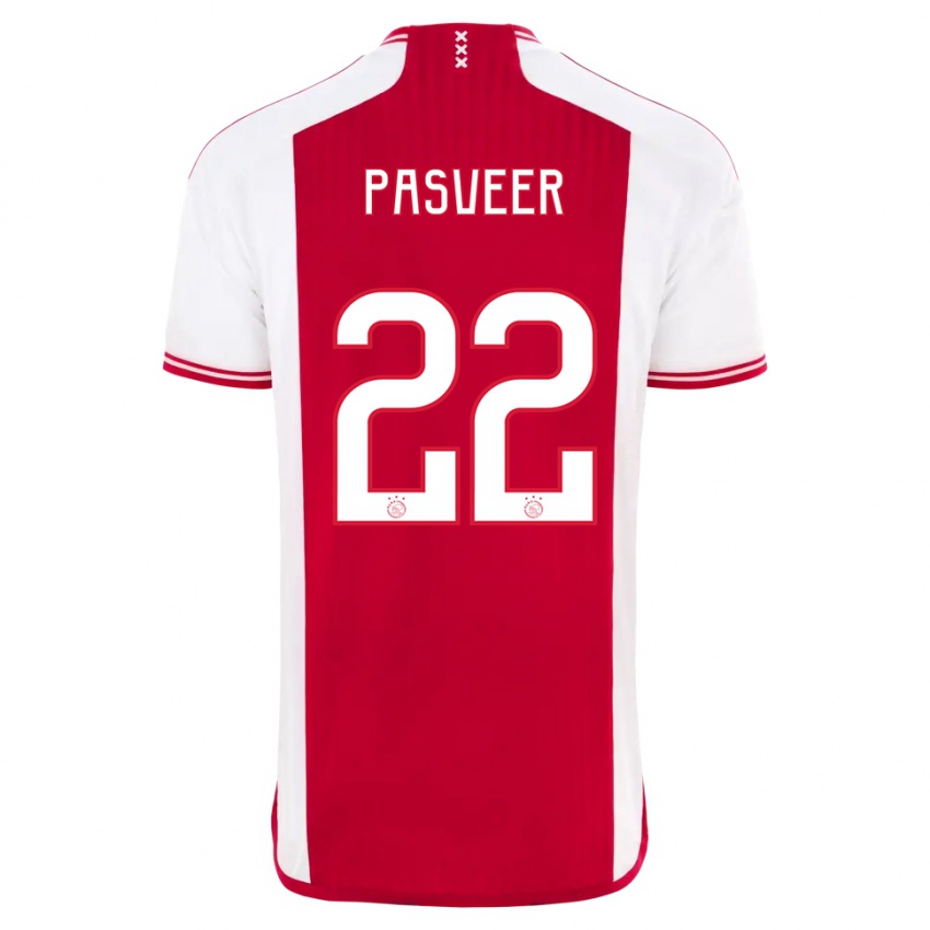 Hombre Camiseta Remko Pasveer #22 Rojo Blanco 1ª Equipación 2023/24 La Camisa Perú