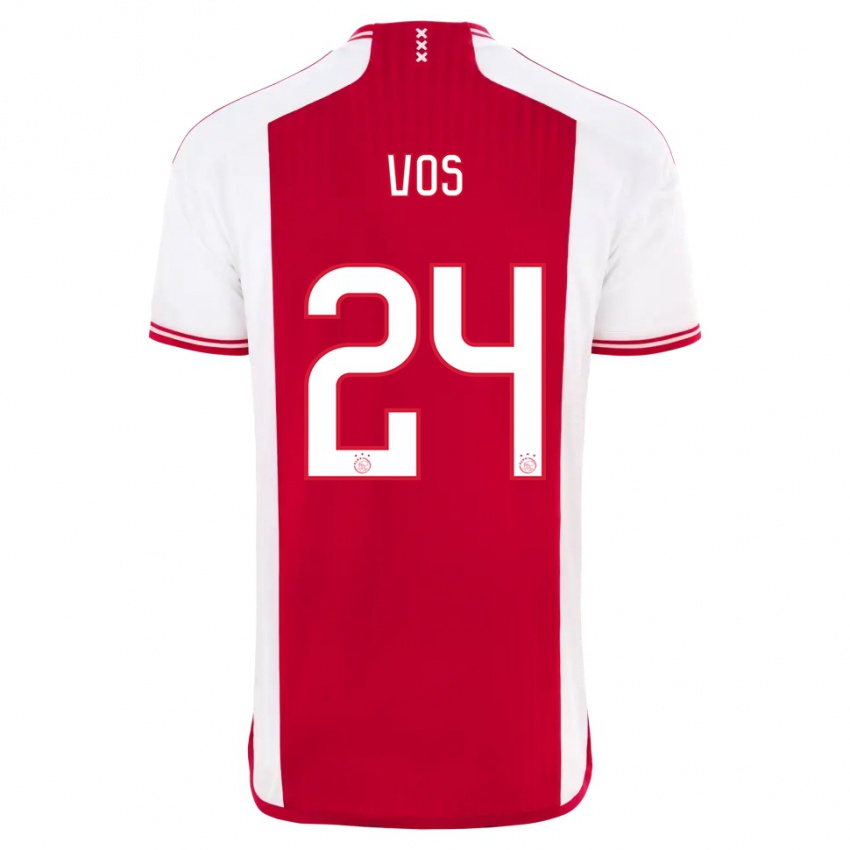 Hombre Camiseta Silvano Vos #24 Rojo Blanco 1ª Equipación 2023/24 La Camisa Perú