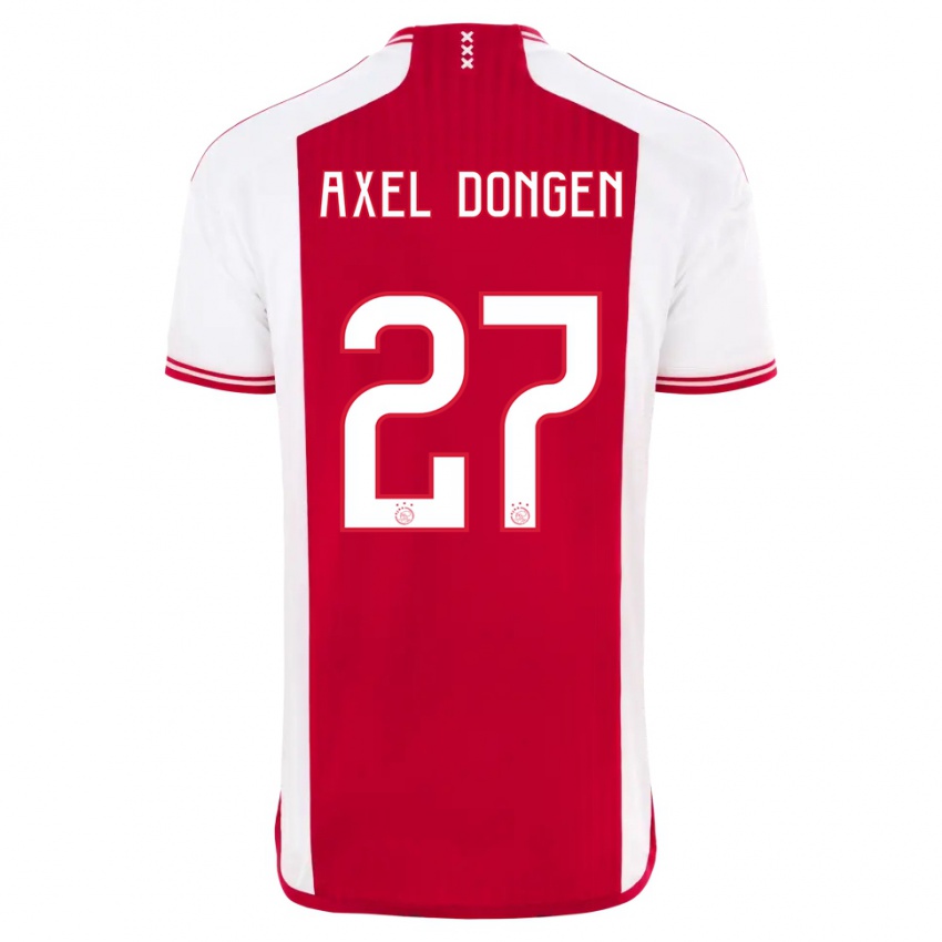 Hombre Camiseta Amourricho Van Axel Dongen #27 Rojo Blanco 1ª Equipación 2023/24 La Camisa Perú