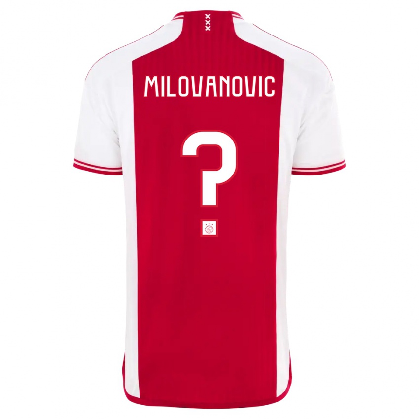 Hombre Camiseta Mateja Milovanovic #0 Rojo Blanco 1ª Equipación 2023/24 La Camisa Perú