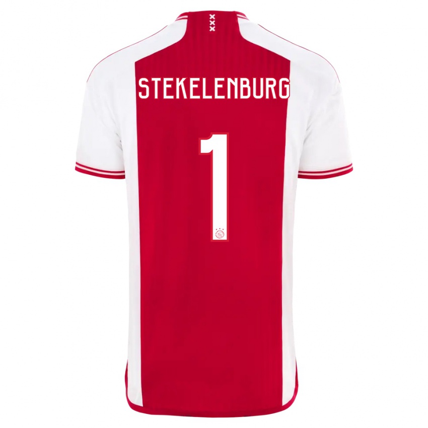 Hombre Camiseta Maarten Stekelenburg #1 Rojo Blanco 1ª Equipación 2023/24 La Camisa Perú