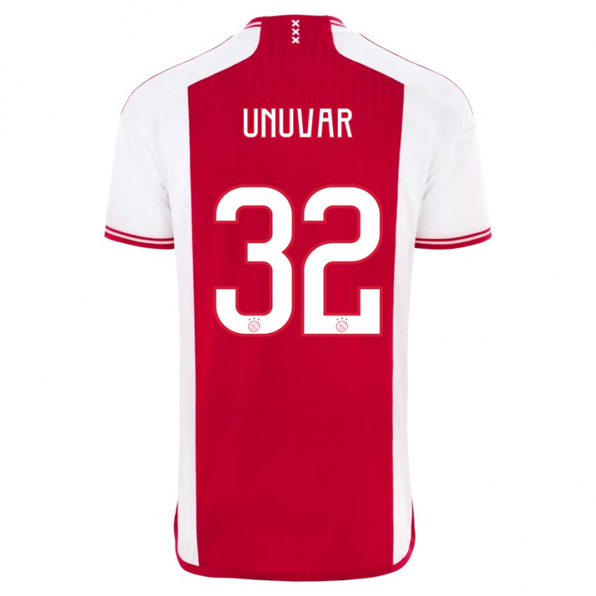 Hombre Camiseta Naci Unuvar #32 Rojo Blanco 1ª Equipación 2023/24 La Camisa Perú