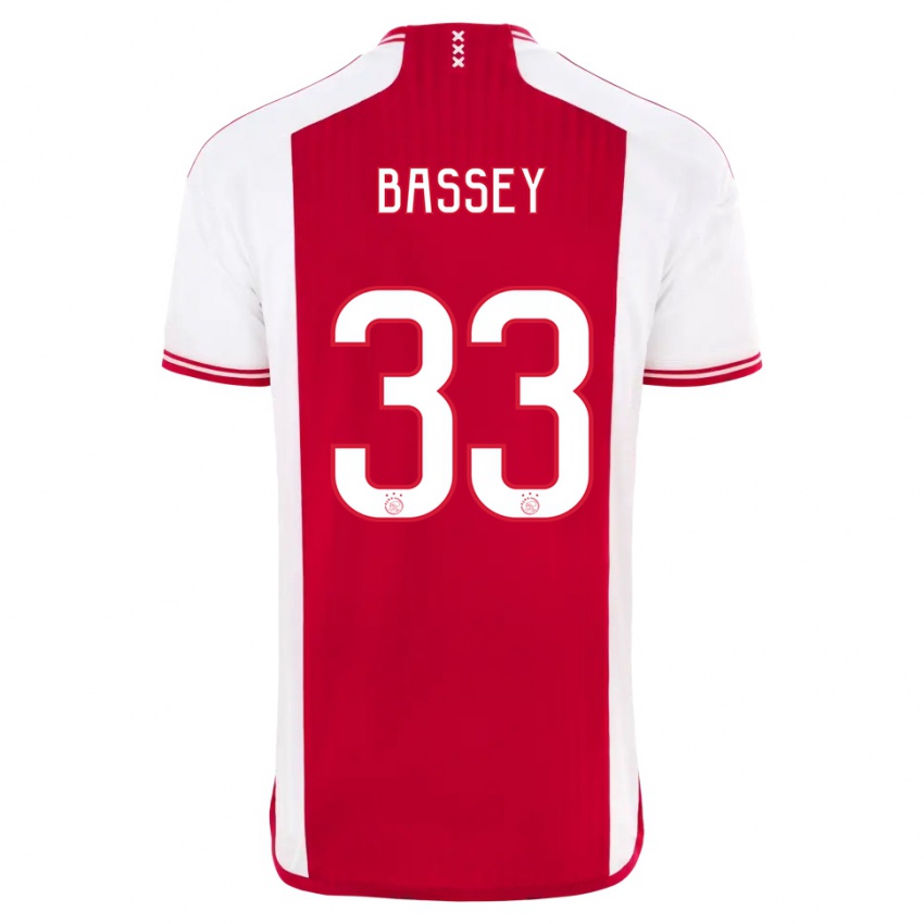 Hombre Camiseta Calvin Bassey #33 Rojo Blanco 1ª Equipación 2023/24 La Camisa Perú