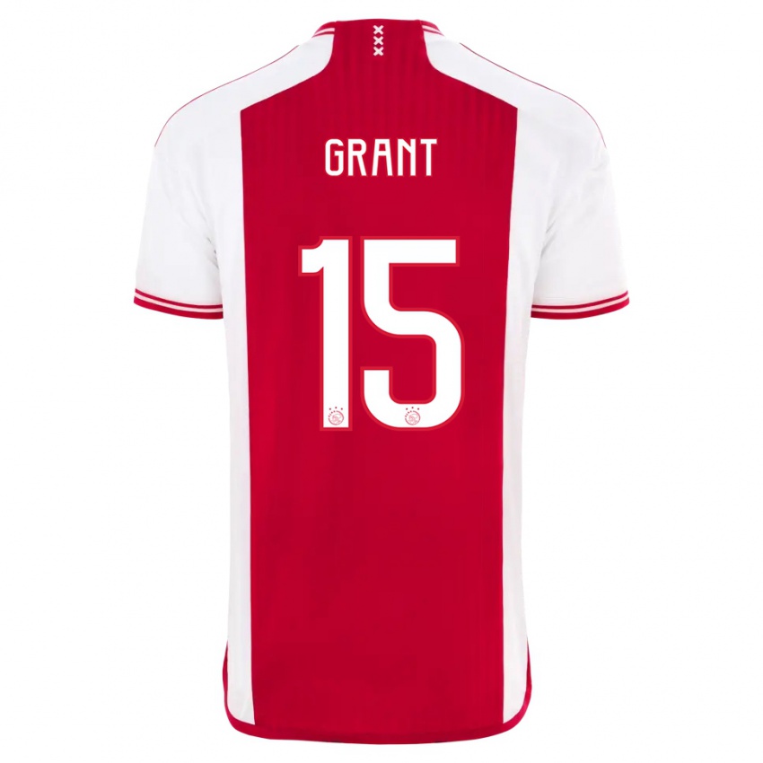 Hombre Camiseta Chasity Grant #15 Rojo Blanco 1ª Equipación 2023/24 La Camisa Perú