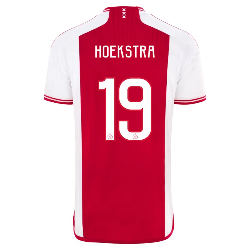 Hombre Camiseta Tiny Hoekstra #19 Rojo Blanco 1ª Equipación 2023/24 La Camisa Perú