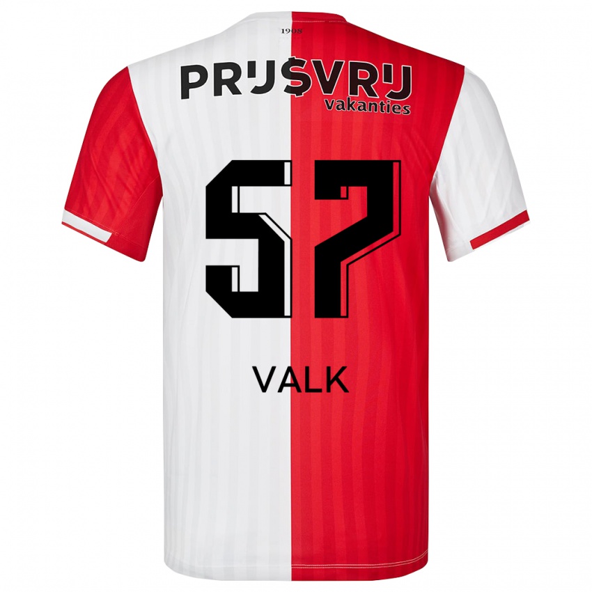 Hombre Camiseta Sem Valk #57 Rojo Blanco 1ª Equipación 2023/24 La Camisa Perú