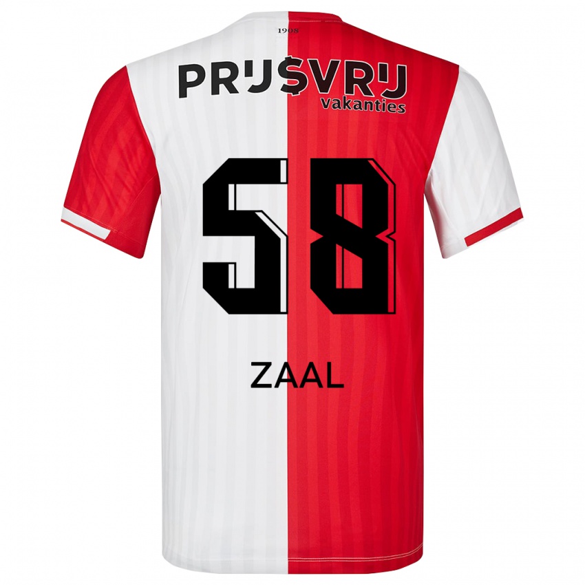 Hombre Camiseta Timo Zaal #58 Rojo Blanco 1ª Equipación 2023/24 La Camisa Perú