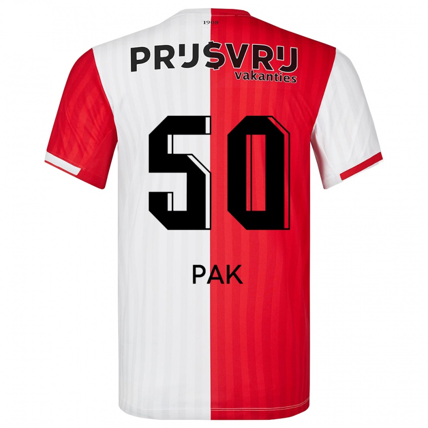 Hombre Camiseta Sam Pak #50 Rojo Blanco 1ª Equipación 2023/24 La Camisa Perú