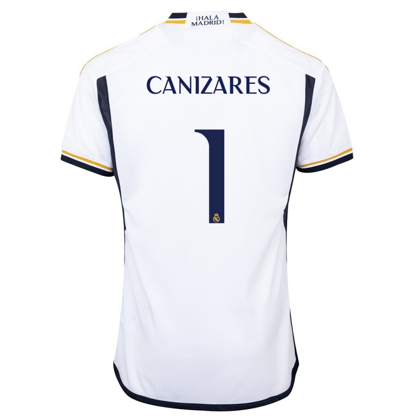 Hombre Camiseta Lucas Canizares #1 Blanco 1ª Equipación 2023/24 La Camisa Perú