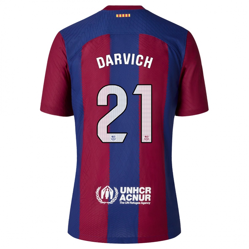 Hombre Camiseta Noah Darvich #21 Rojo Azul 1ª Equipación 2023/24 La Camisa Perú