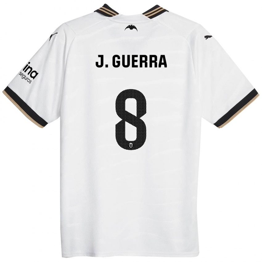 Hombre Camiseta Javi Guerra #8 Blanco 1ª Equipación 2023/24 La Camisa Perú