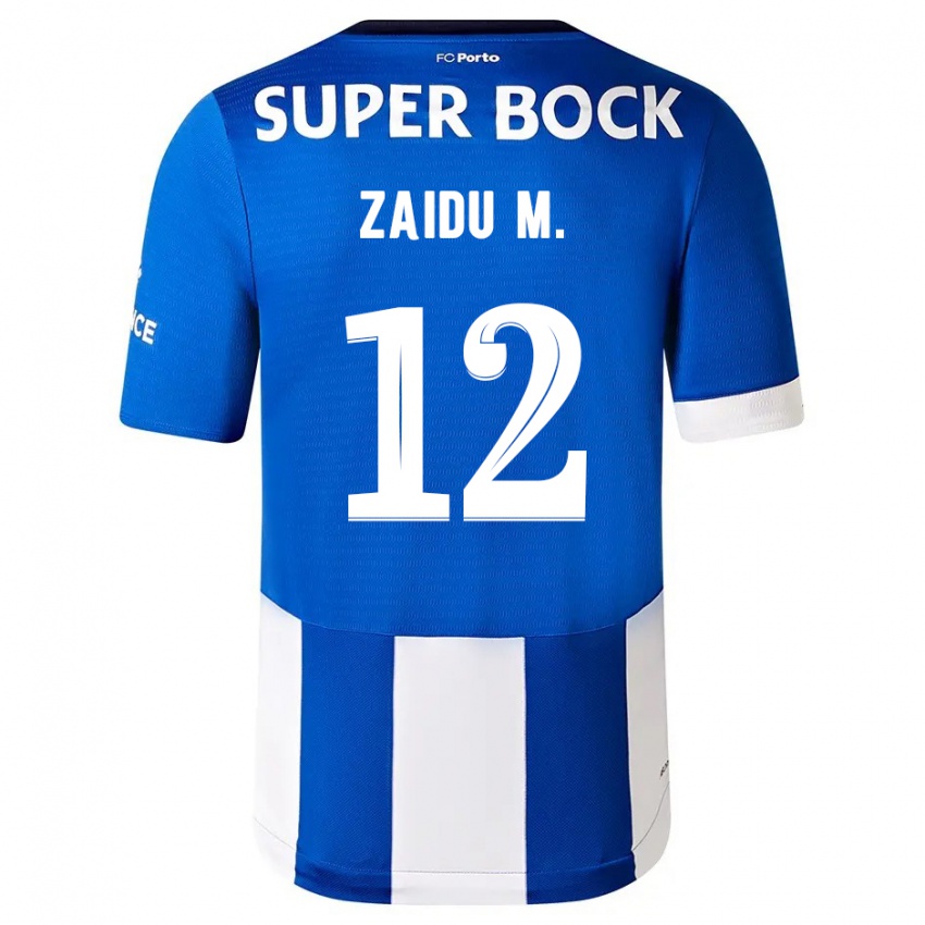 Hombre Camiseta Zaidu #12 Azul Blanco 1ª Equipación 2023/24 La Camisa Perú