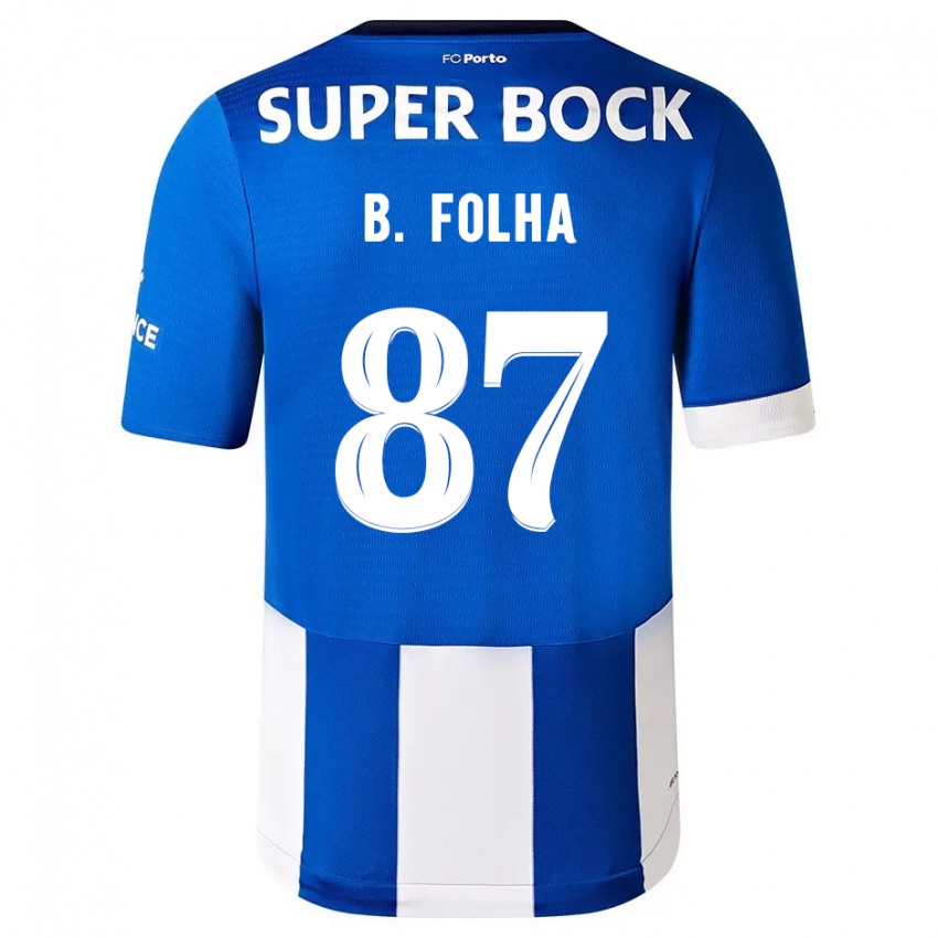 Hombre Camiseta Bernardo Folha #87 Azul Blanco 1ª Equipación 2023/24 La Camisa Perú