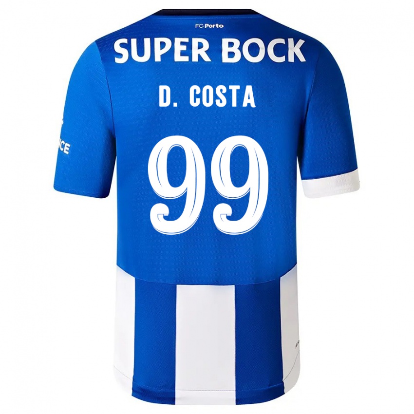 Hombre Camiseta Diogo Costa #99 Azul Blanco 1ª Equipación 2023/24 La Camisa Perú