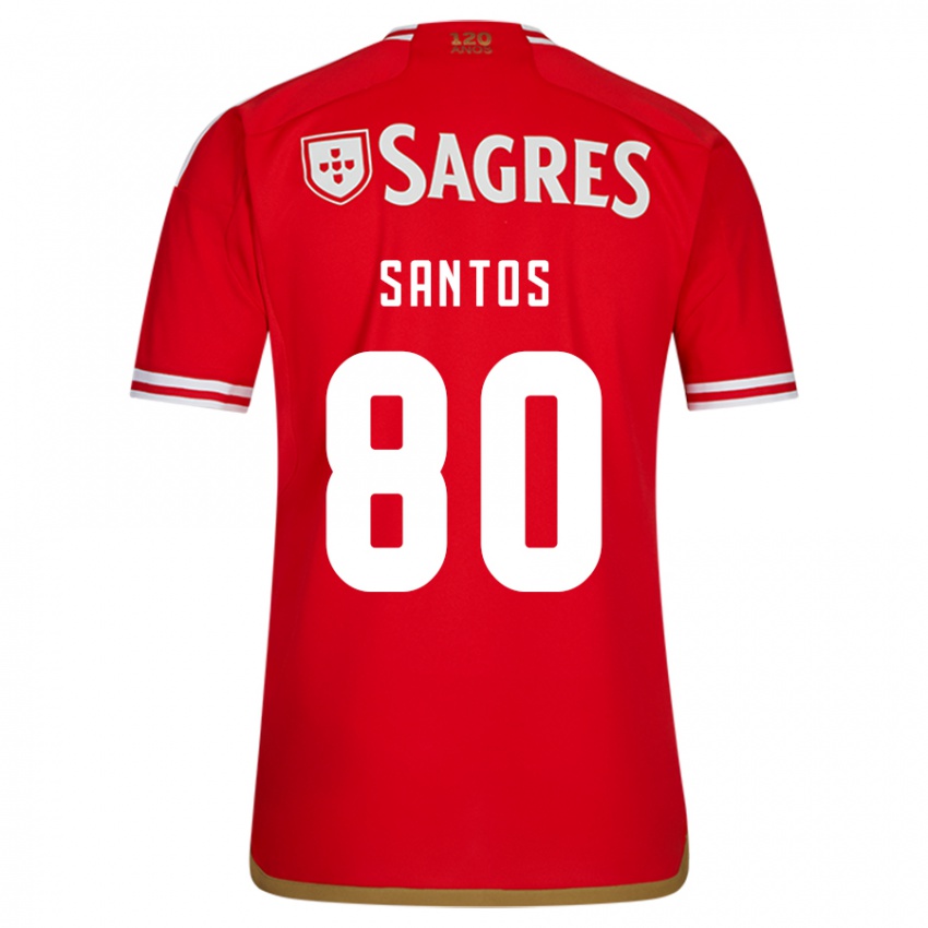 Hombre Camiseta Pedro Santos #80 Rojo 1ª Equipación 2023/24 La Camisa Perú