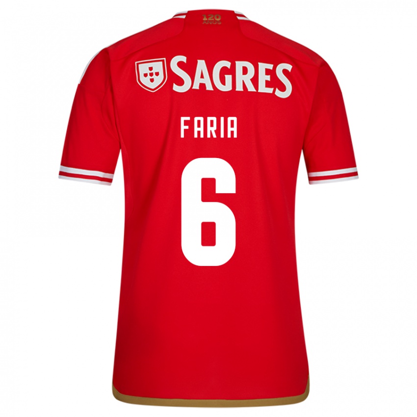 Hombre Camiseta Andreia Faria #6 Rojo 1ª Equipación 2023/24 La Camisa Perú