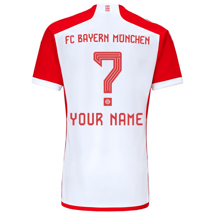 Hombre Camiseta Su Nombre #0 Rojo Blanco 1ª Equipación 2023/24 La Camisa Perú