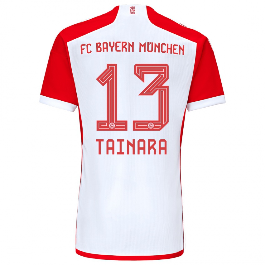 Hombre Camiseta Tainara #13 Rojo Blanco 1ª Equipación 2023/24 La Camisa Perú