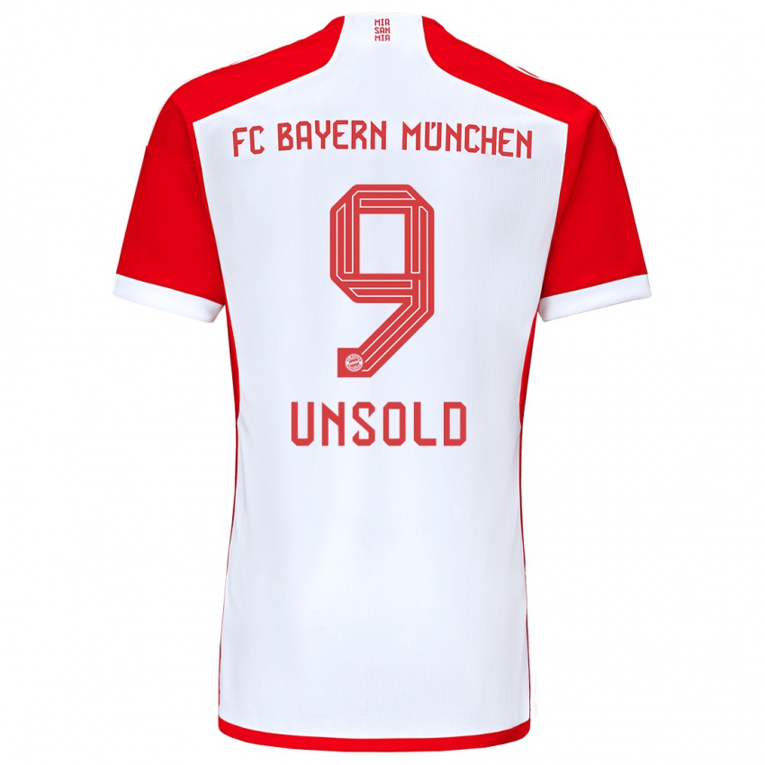 Hombre Camiseta Samuel Unsold #9 Rojo Blanco 1ª Equipación 2023/24 La Camisa Perú